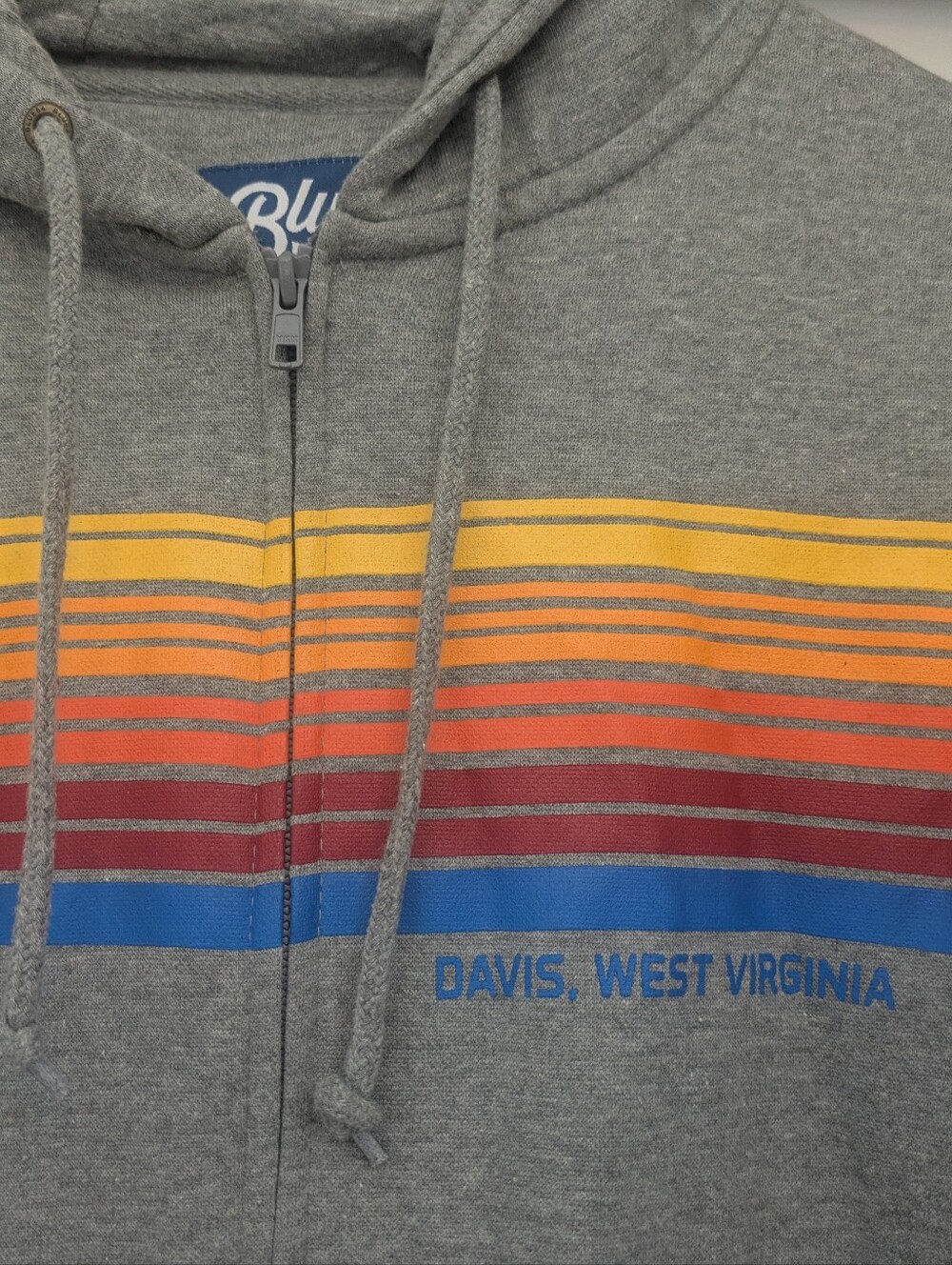 Blue 84 XS Zip Souvenir Hoodie from Davis, WV